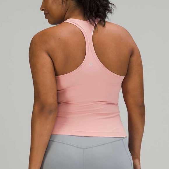 NWT Cool Racerback Short Tank Top (Nulu), Pink Puff - Picture 3 of 3